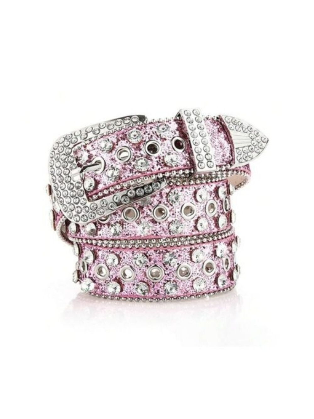 Pink Rhinestone Belt Sparkle Bling Western Belt Punk Y2K